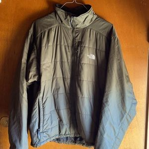 North Face light puffer jacket in unique olive color